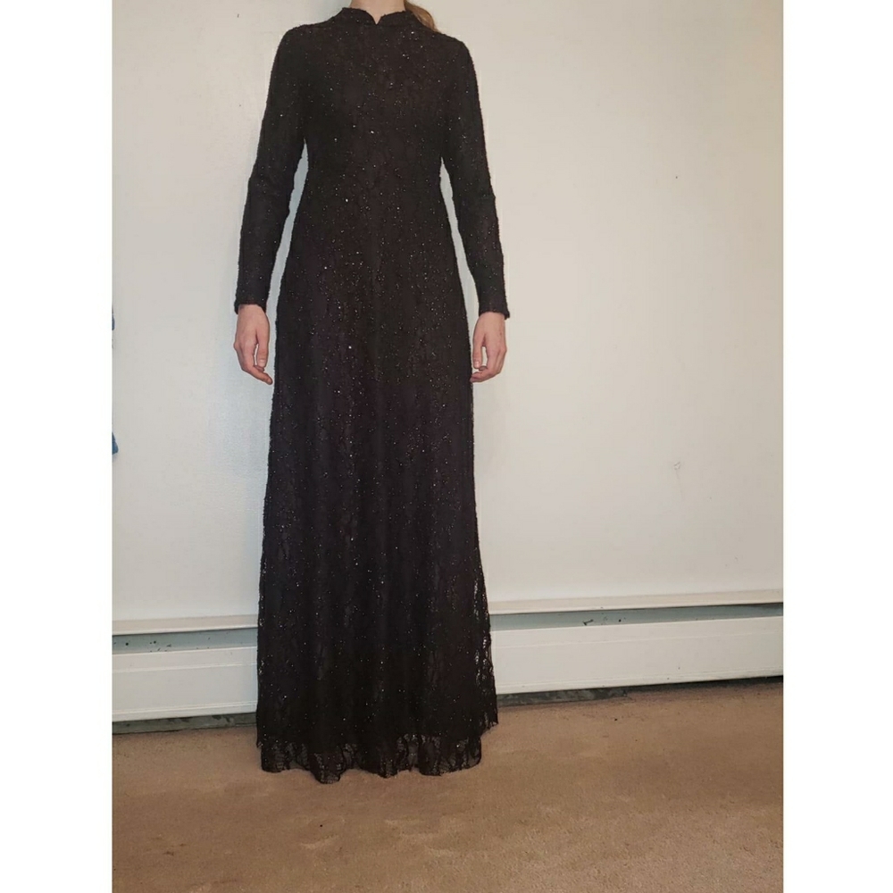 Plum Crewed Neck Fully Lined Sparkly Dress